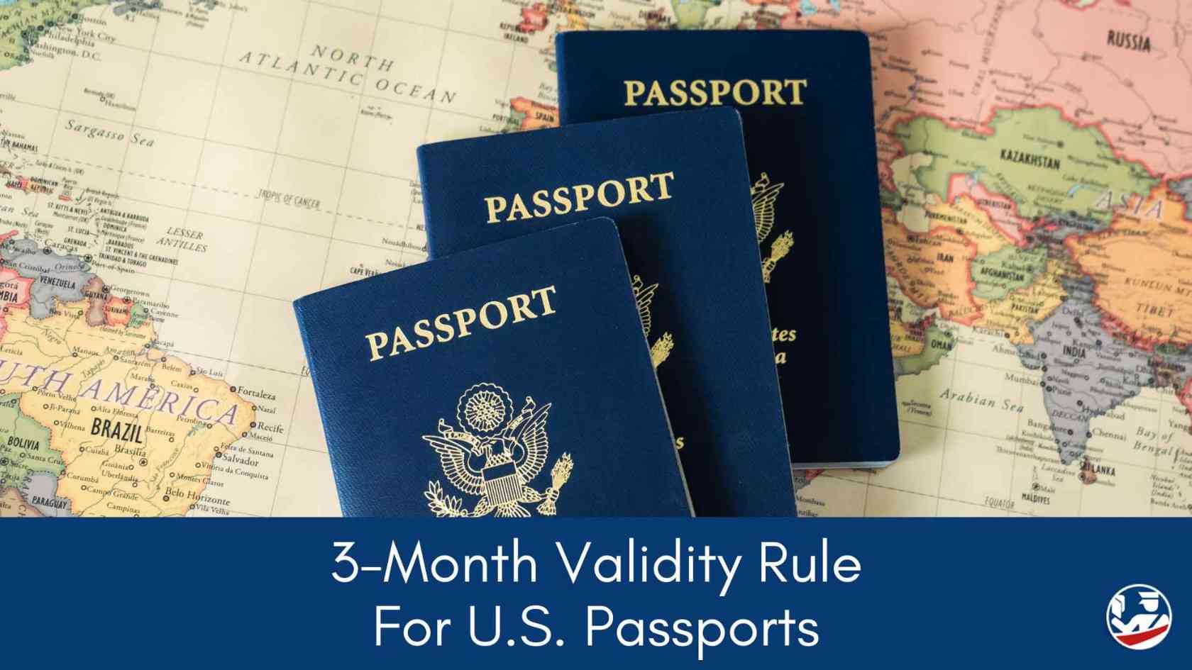 3 month validity rule for US passports.