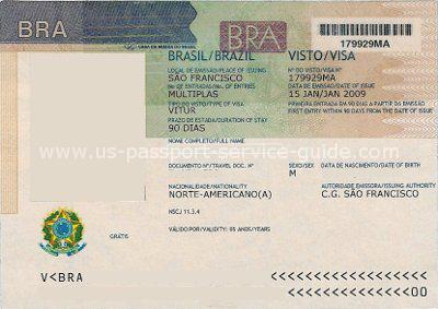 visa to visit brazil from usa